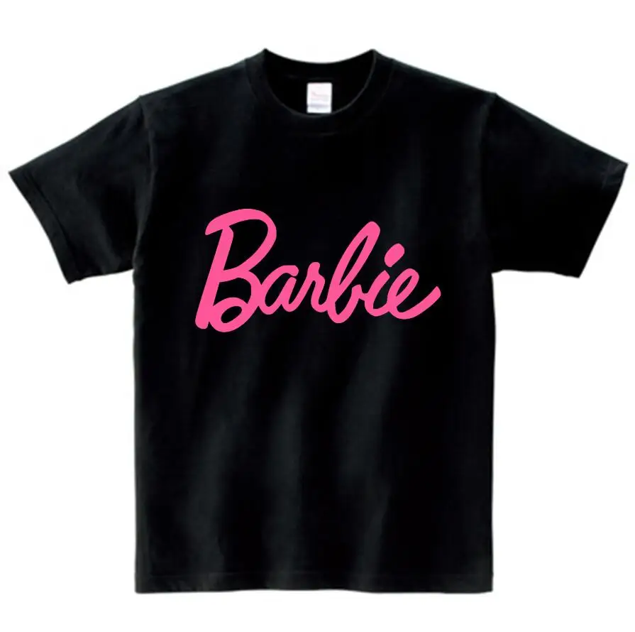 black childreT-shirt Футболка для девочек; хлопковая одежда для малышей Kawaii; милые топы с короткими рукавами; детские толстовки с капюшоном; Свитшот; teeTops; Модная одежда для малышей - Цвет: black childreT-shirt