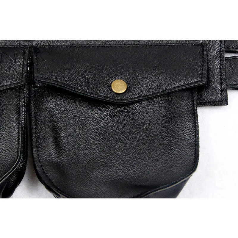 Женский винтажный корсет Sladuo коричневый и черный карманный в стиле стимпанк |