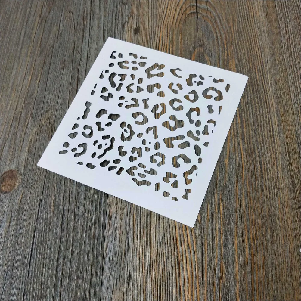 

8pcs,Polk Dot,Giraffe Pattern,Wood Pattern,Snake Pattern,Leopard Template stencils Craft Projects,Polymer Clay,Painting,Stamping