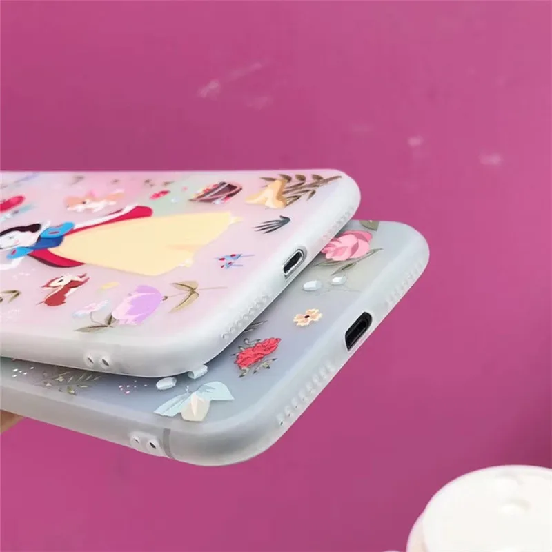Мягкий чехол с милым рисунком принцессы русалки для iphone X XS Max XR XS, задняя крышка с цветком для iphone 6 6s 6plus 7 Plus 8 8 plus coque