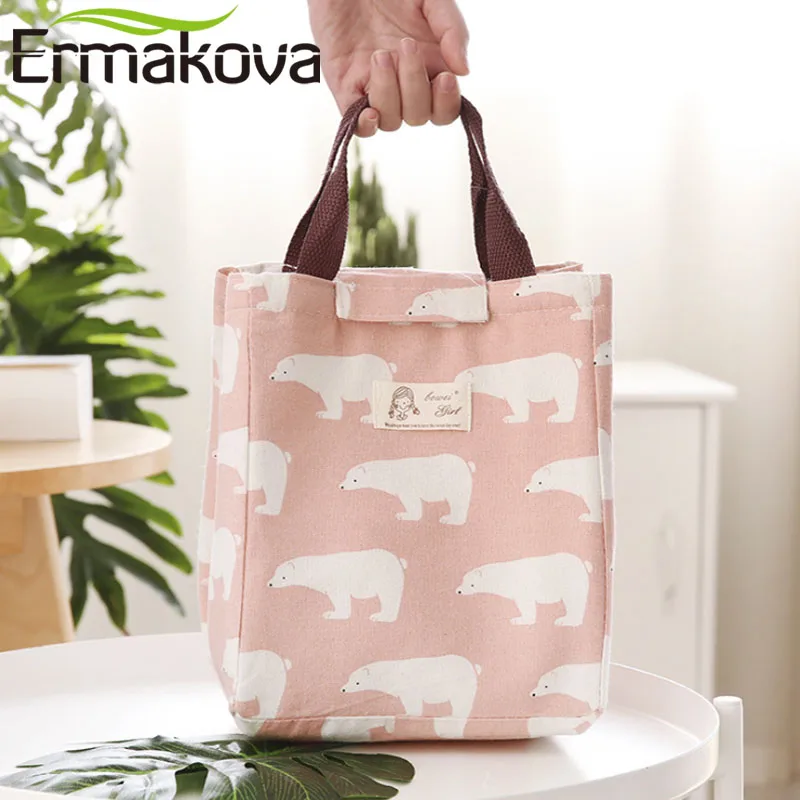 ERMAKOVA Ткань Оксфорд мешок для ланча многоразовые термо сумка мягкий охладитель