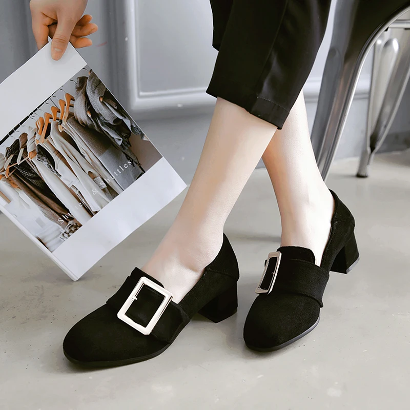 

Big and Small 31-48 Size 4 Colour New Spring Autumn Women's Pumps Women Shoes Square Toe Square heel 75-2