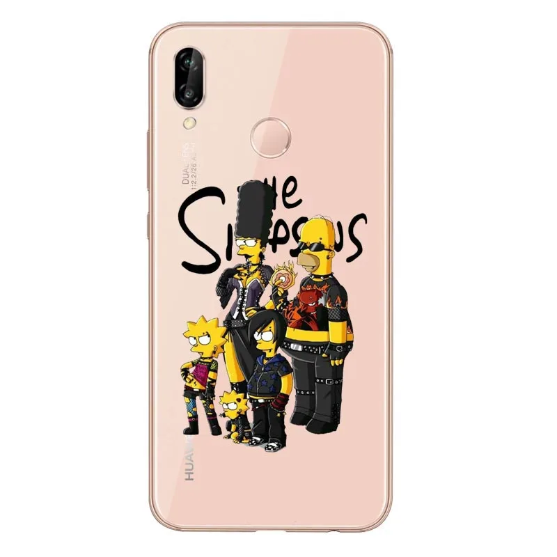Los Simpson suave de TPU caso для huawei P8L P20L P20LITE P30 mate 8 10 mate 20Por RS