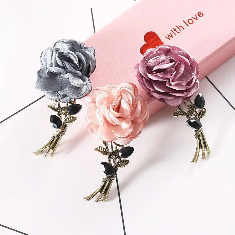 10 шт./лот металлический букет в стиле ретро пуговицы виде роз с плоским