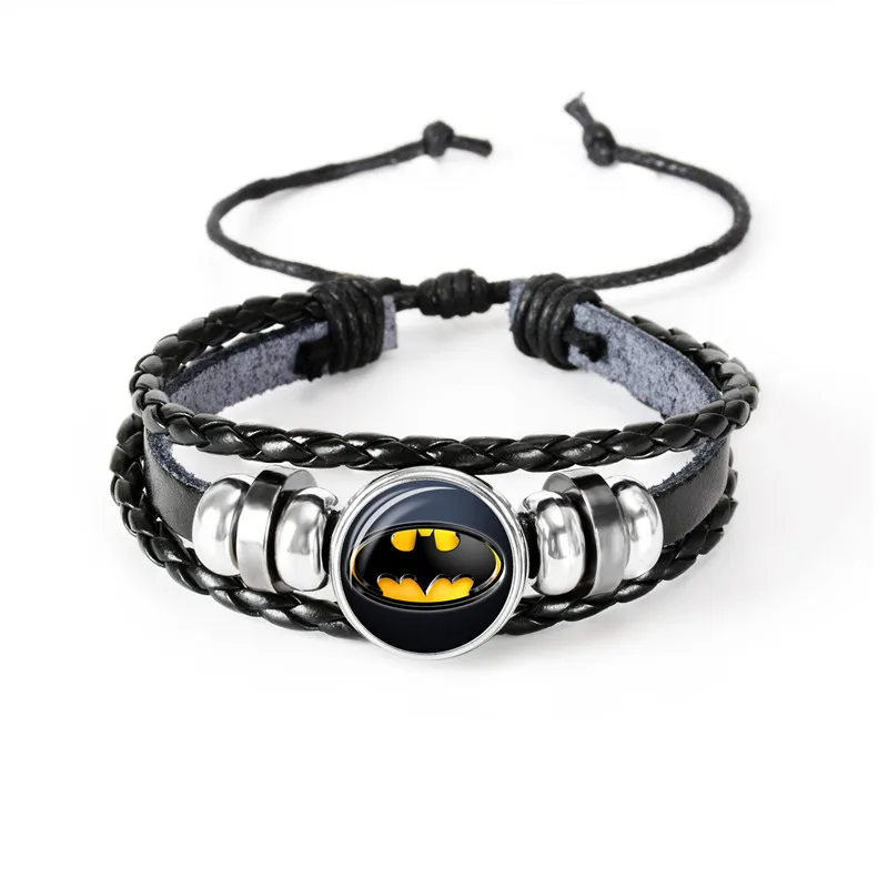 16 Marvel Iron Man Tony Stark Leather Bracelet The Avengers Iron Man Arc Reactor 3D Printed Glass Gem Charm Bracelet Bangles - Окраска металла: 16