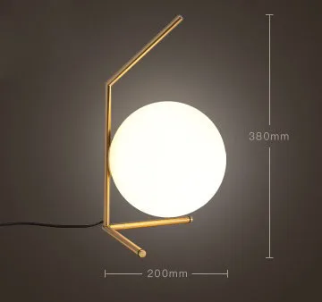 Nordic Ball Glass Table Lamp Bedroom Bedside Fashion Creative Desk Lampromantic fashion bedroom bedside | Лампы и освещение