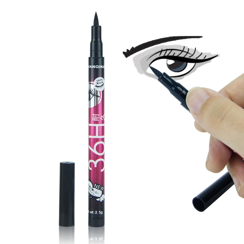 1 шт. женский красивый черный карандаш для глаз водостойкий стойкий жидкий макияж