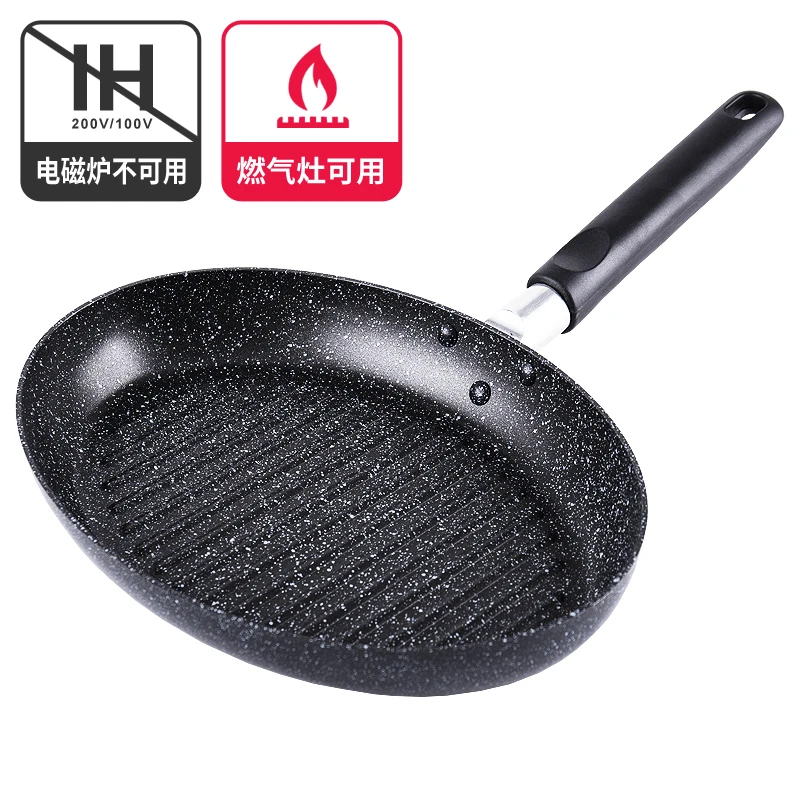 CAKEHOUD Smoke-free Fishshaped полосатый стейк антипригарная сковорода 28 см Multi-function кухня кухонная кастрюля посудомоечная машина духовка безопасность - Цвет: black