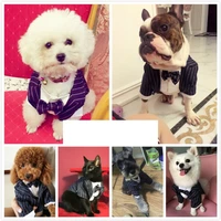 striped dog clothes wedding dog suit pets dogs clothing for small dogs costume french bulldog cat pet apparel puppy outfit