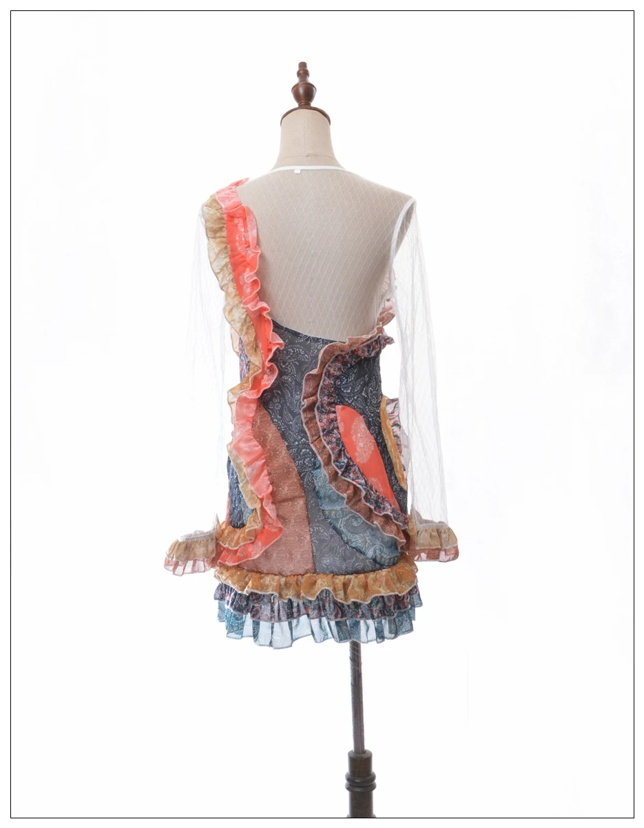 EDGLulu white lace dress runway summer high quality ruffle long sleeve bodycon dress