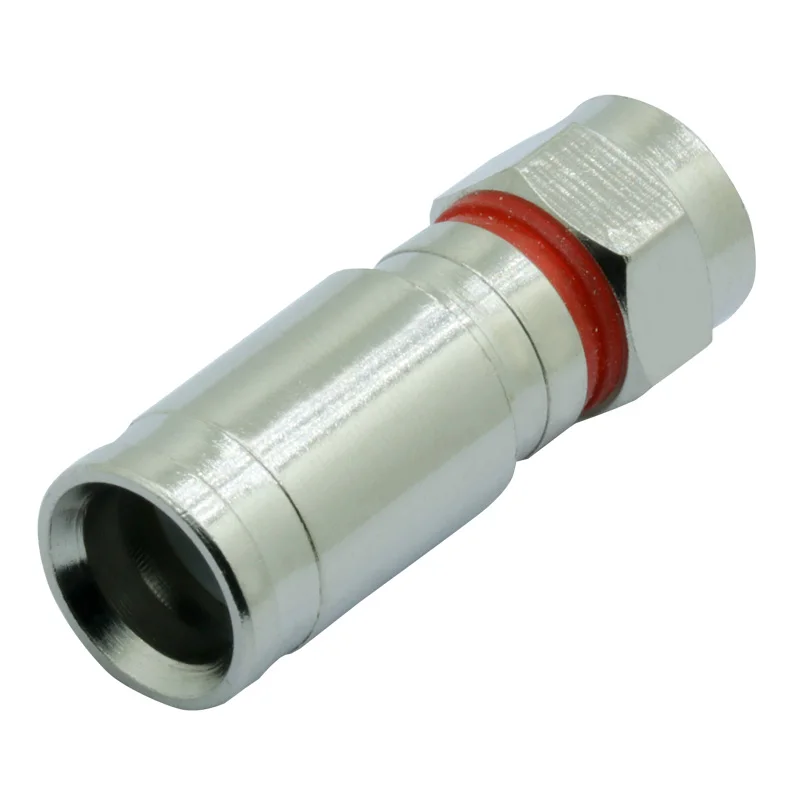 10pcs/lot Copper RG6 Weatherproof F Compression Connector RF COAXIAL Wire Solderless Adapter | Обустройство дома
