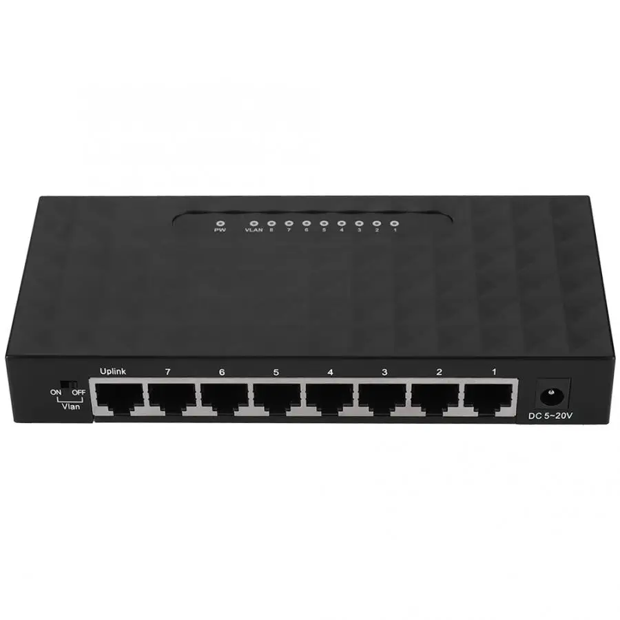 100 Мбит/с 8 портов высокопроизводительный сетевой VLAN концентратор Gigabit Ethernet настольный коммутатор сетевой переключатель настенный дизайн 100-240 В