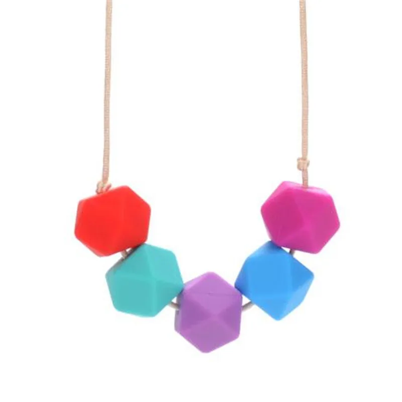 Кольцо магазин Силиконовое прорезывание зубов Кормление ожерелье для грудного