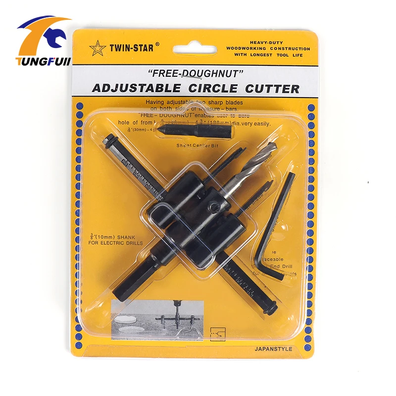 TUNGFULL регулируемое кольцо для древесины гипсокартона сверло резки отверстий