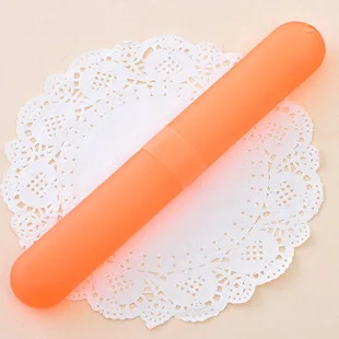 orange-a 1 шт. портативный дорожный ящик для хранения зубных щеток Держатель походная зубная щетка чехол Защитный чехол для путешествий походные чашки бытовой Органайзер - Цвет: orange-a