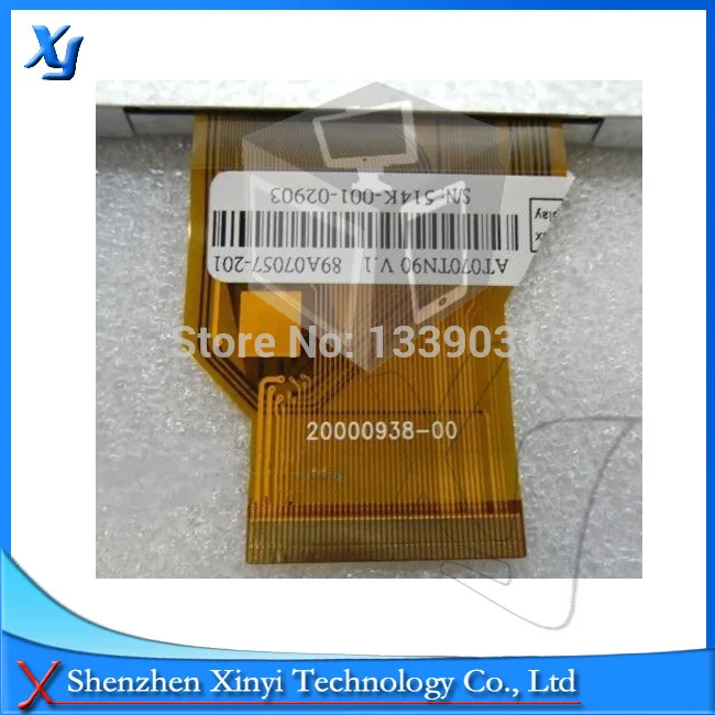 

NEW 7inch TFT lcd screen INNOLUX AT070TN90 V.1 20000938-00 resolution thickness 3mm for Car DVD lcd screen free shipping