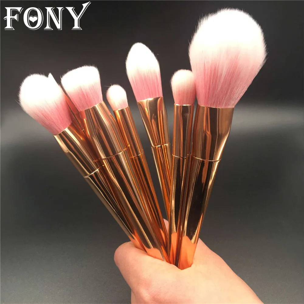 2017 Makeup Cosmetic Brushes Set 7Pcs Superior Professional Contour Brush Powder Foundation Eyeshadow Lip Tool | Красота и здоровье