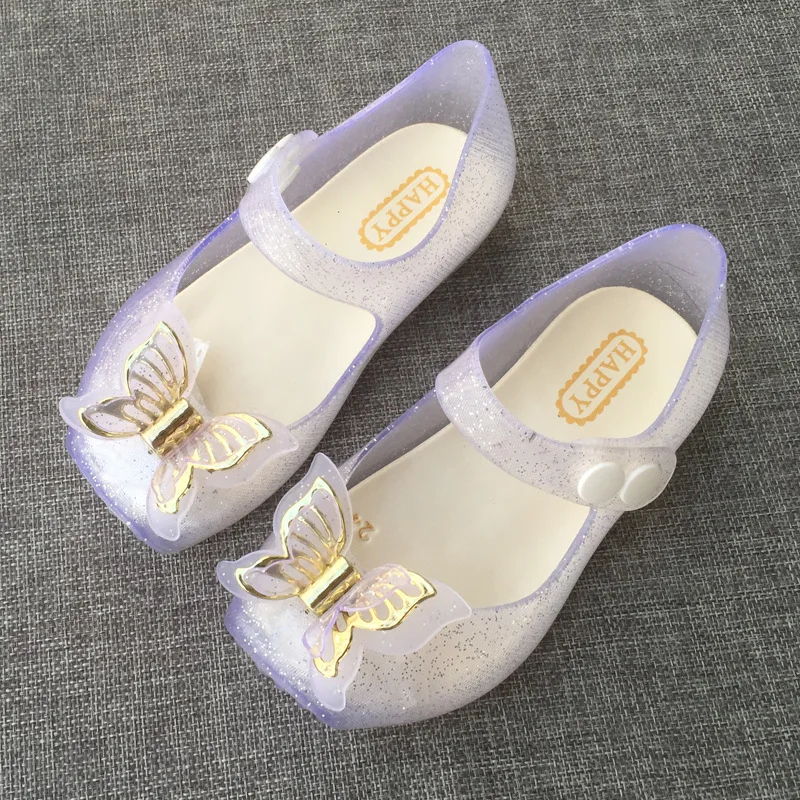 

2021 new children ballet dancing shoes girl crystal jelly bow bow baby princess sandals
