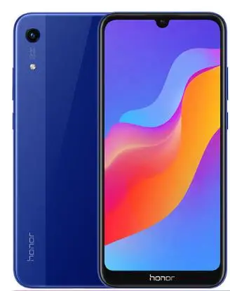 blue Honor 8A, 3g, 64G, Android 9,0, Восьмиядерный, 6,09 дюймов, полный экран, 1560x720, двойная камера, 3020 мАч, умный мобильный телефон - Цвет: blue