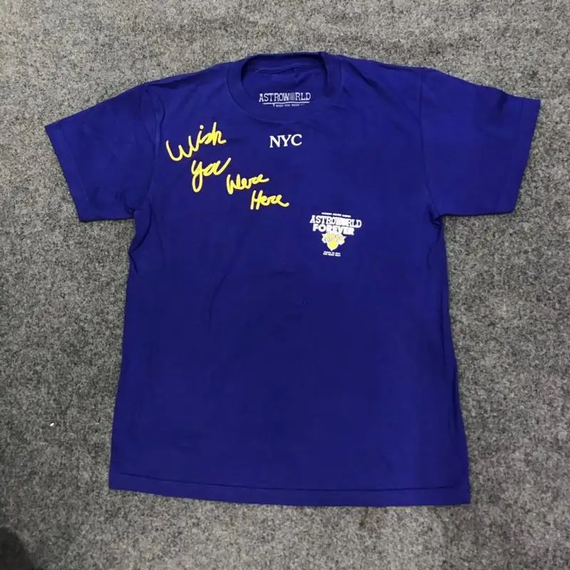 19SS ASTROWORLD Трэвиса Скотта MSG FOREVER TEE Нью-Йорк НИКС Astroworld футболка уличная одежда хип-хоп Astroworld футболка для мужчин и женщин