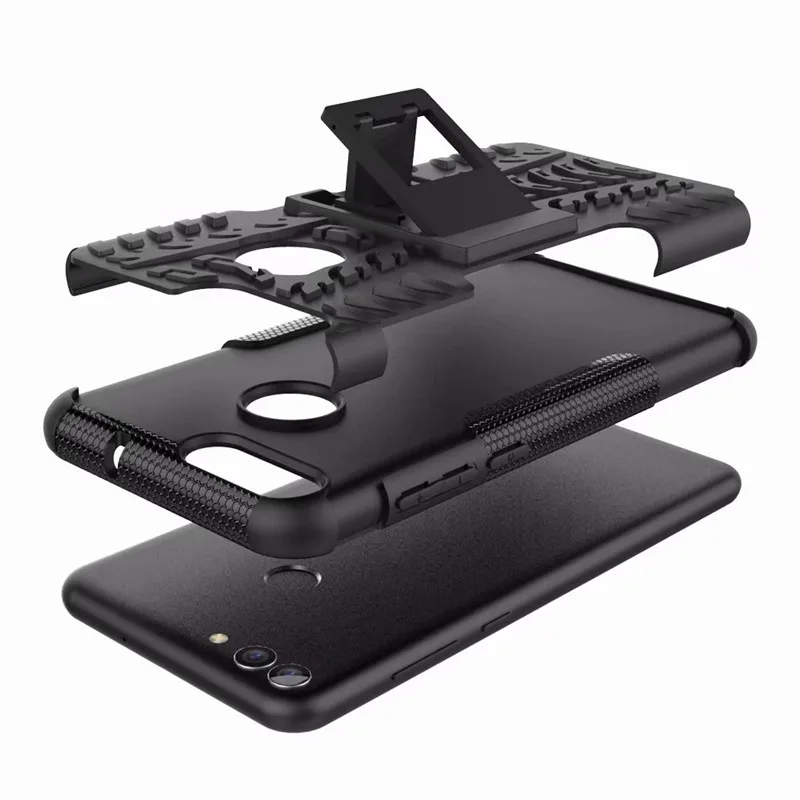 Твёрдый силиконовый армированный чехол с подставкой для huawei mate30 lite 9X pro Honor 20 Honor 7Lite 5C 6C Mate10lite 9i V10 9 lite 7X P20 P Smart