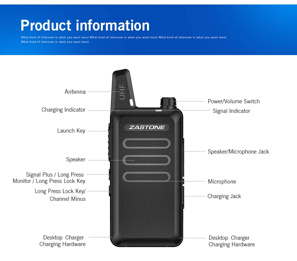 2 шт Zastone портативная рация X6 UHF 400-470MHz черный цвет портативный трансивер Cb радио Мини Радио рация