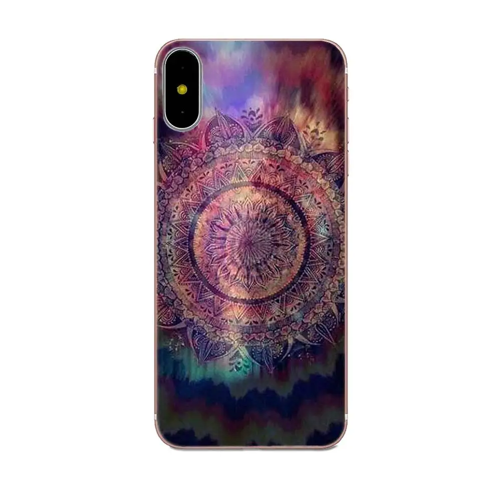 Сапфировое Нефритовое витражное стекло мандалы для sony Xperia Z Z1 Z2 Z3 Z4 Z5 compact Mini M2 M4 M5 T3