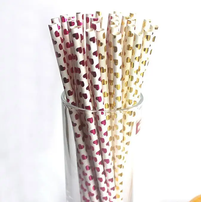 Послушание 50 шт. он Книги по искусству Bronzing Бумага Трубочки детский день рождения