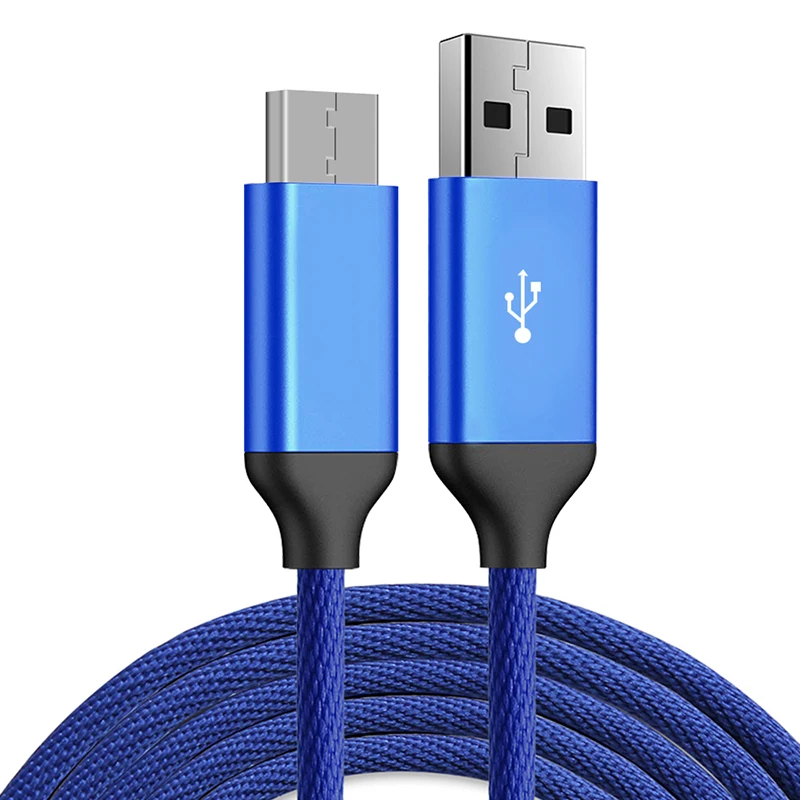 TeckNet синий микро USB кабель Зарядное устройство Быстрая зарядка кабель синхронизации данных для samsung, htc, Motorola, Xiaomi шнур мобильного телефона