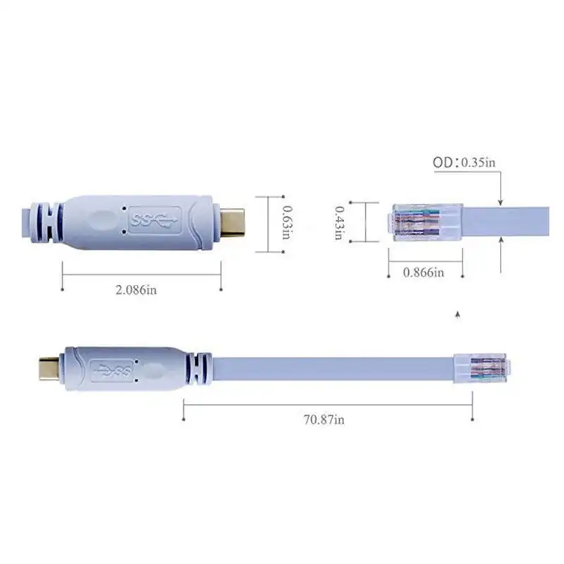 1 8 M Usb 3 type C к Rj45 для Android Cisco консоли Macbook разъем ноутбука кабель | Компьютеры и офис
