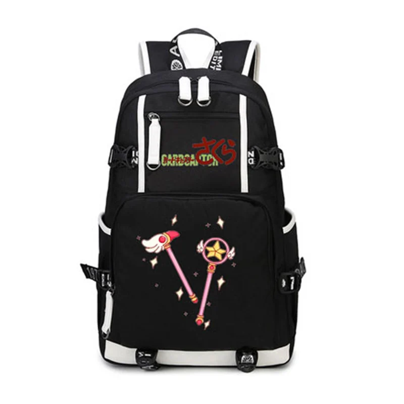 

New Japanese Anime Card Captor SAKURA Backpack School Bags KINOMOTO SAKURA Cosplay Kids Teens Shoulder Laptop Travel Bags Gift