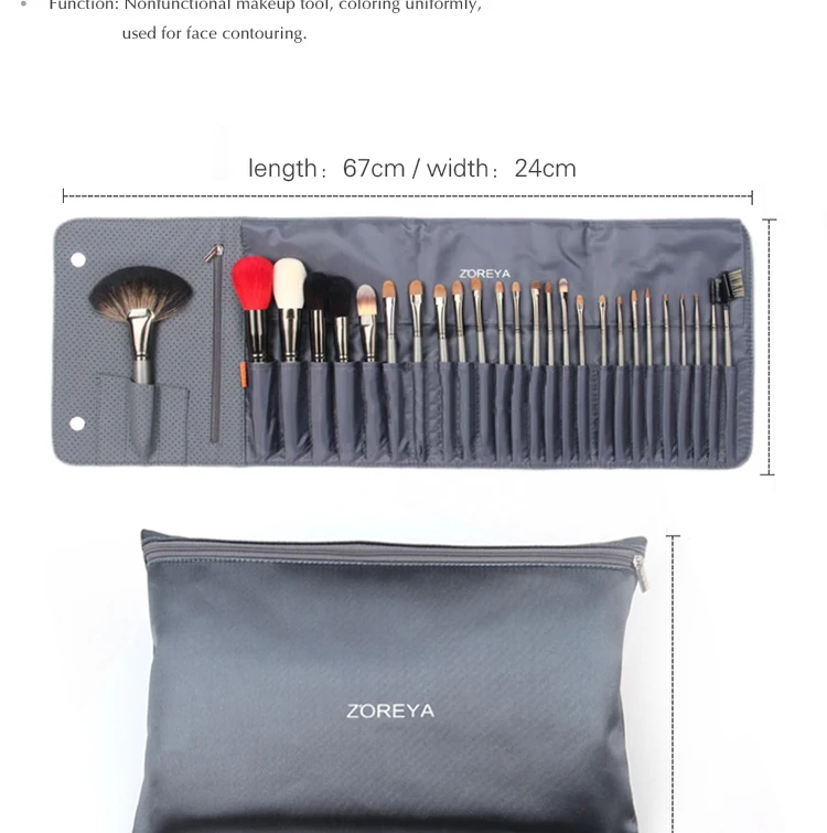 ZOREYA Professional Makeup Brush Set 26pcs Kolinsky Hair Make Up Brushes Top Quality brochas maquillaje