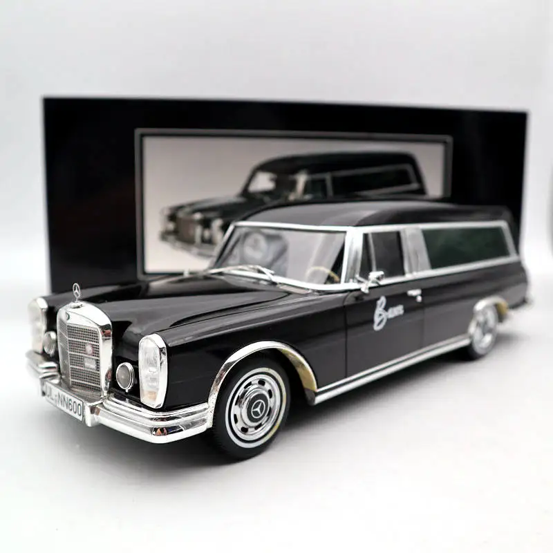 SCHUCO 1:18 для Mercexdes-Beniz 600 HEARSE FUNERAL CAR 1965 CARRO FUNEBRE игрушки из полимера модели автомобилей черный