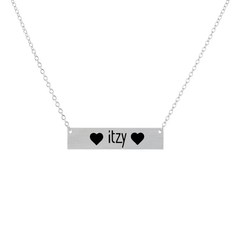 Корейское ожерелье ITZY с подвеской в стиле KPOP модное из нержавеющей стали для