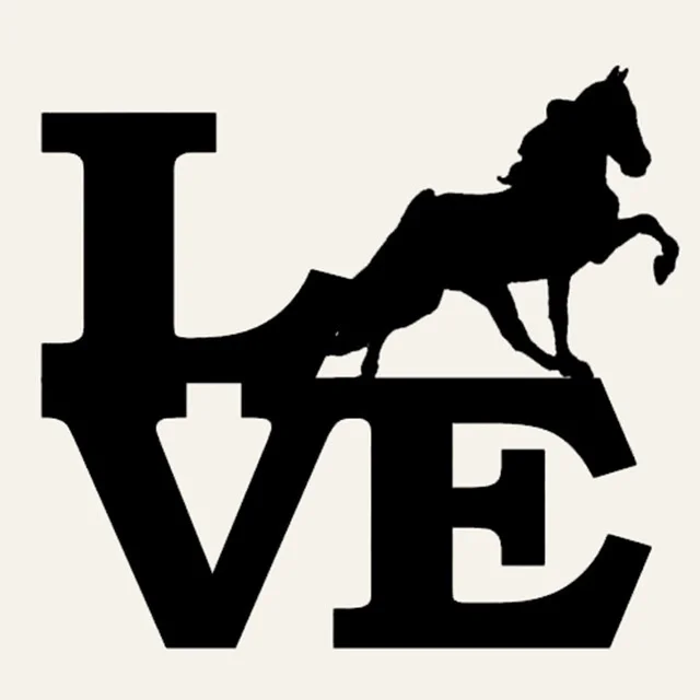 Изящные прогулочная лошадь любовь Стикеры ЛОШАДЬ СЕДЛО Walker уздечка для