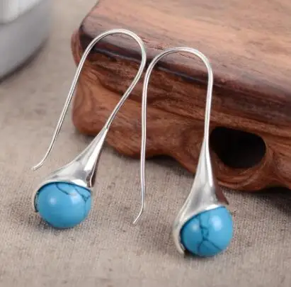Серьги подвески женские с натуральным зеленым и розовым камнем 925|hook earrings|brincos