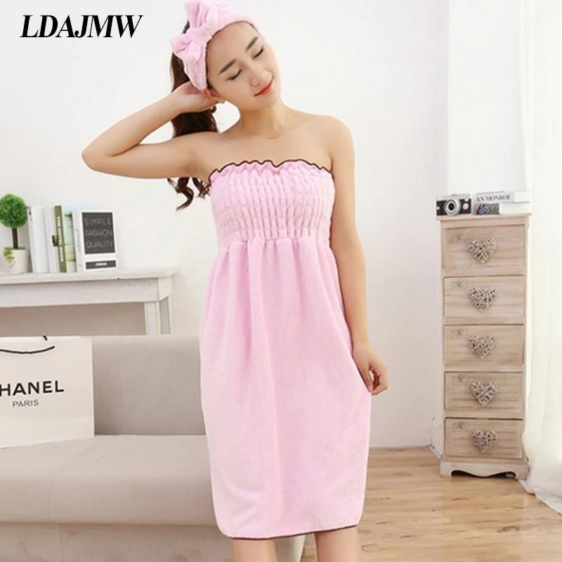 LDAJMW Ms Ванная комната банный халат Волшебная Полотенца из микрофибры без бретелек