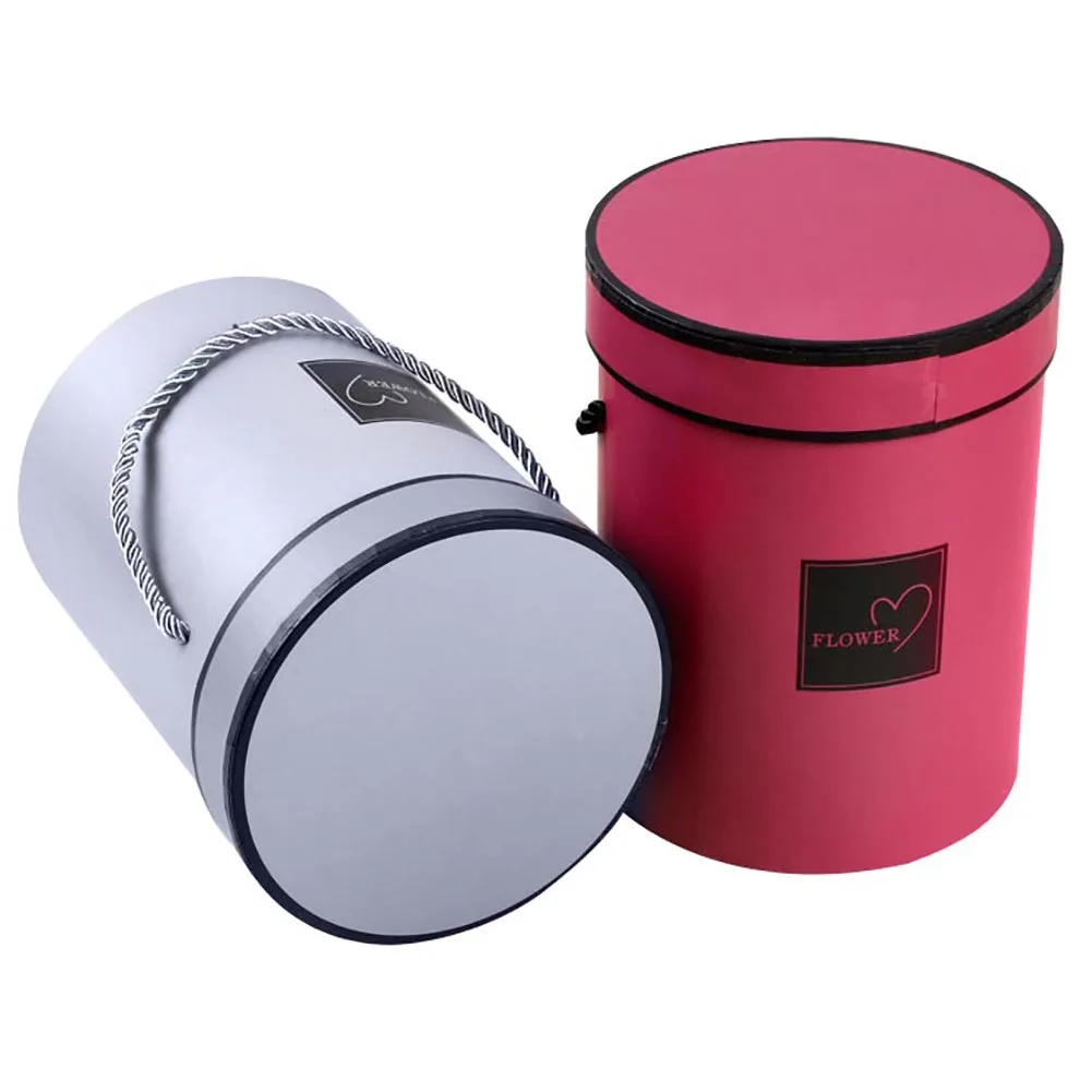 Ручной цветочный букет мини бумажная упаковочная коробка чехол с крышкой ведро