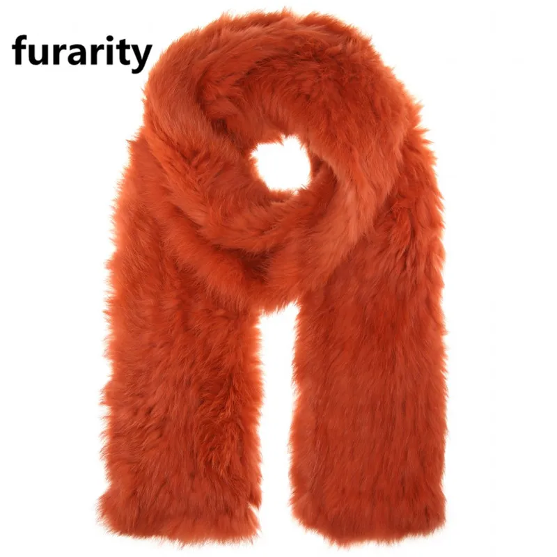 Новое поступление furarity 150 см длинный шейный теплый супер красивый меховой шарф из