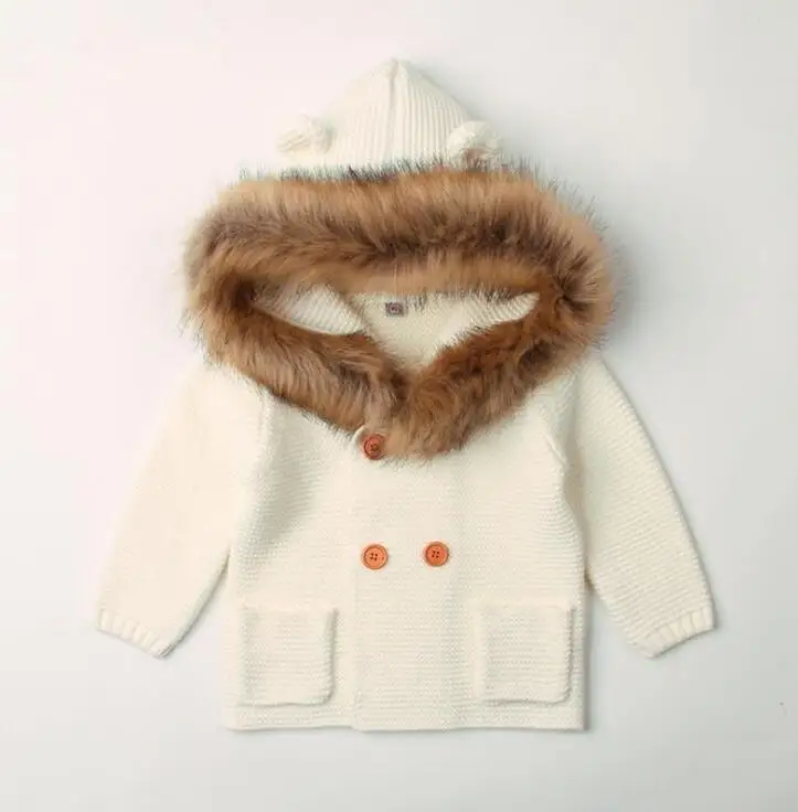 Детский свитер для детей кардиган мальчиков на осень с капюшоном воротником из