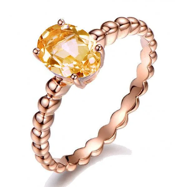 

Huitan Simple Engagement Ring For Women Elegant Champagne Geometric Cubic Zircon Stone Beads Ring Band Promise Ring Jewelry