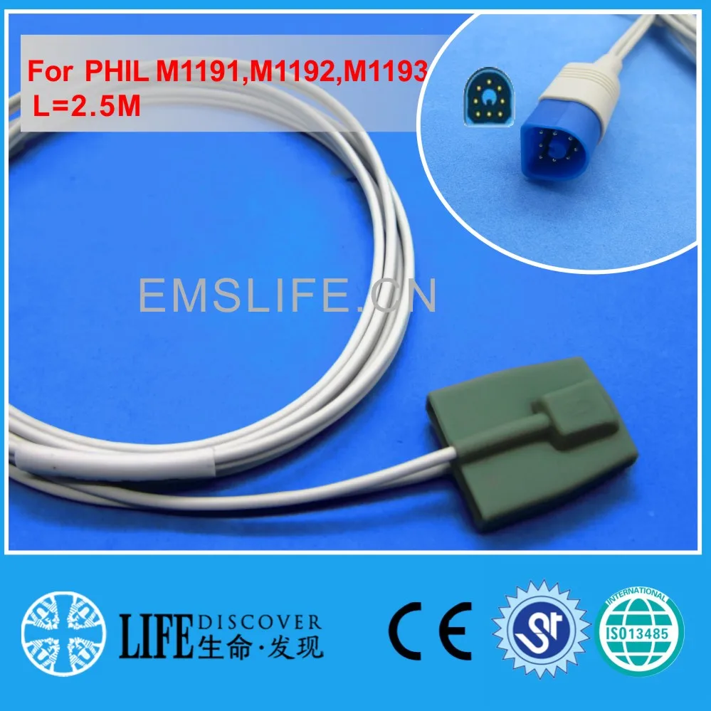 

Long cable child and pediatric spo2 sensor for PHIL M1191,M1192,M1193