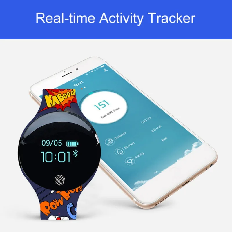 Смарт браслет SD02 с Bluetooth шагомером и ремешком|Мужские электронные часы| |