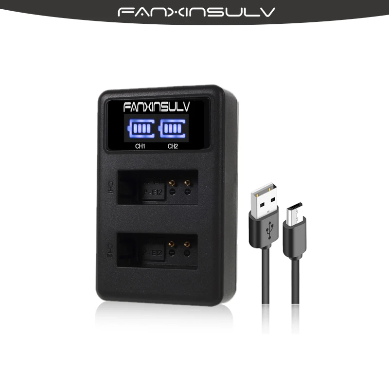 LP E12 LPE12 камера LCD двойное USB зарядное устройство для Canon EOX M M2 M10 M50 M100 100D Kiss X7 SX70 Rebel SL1