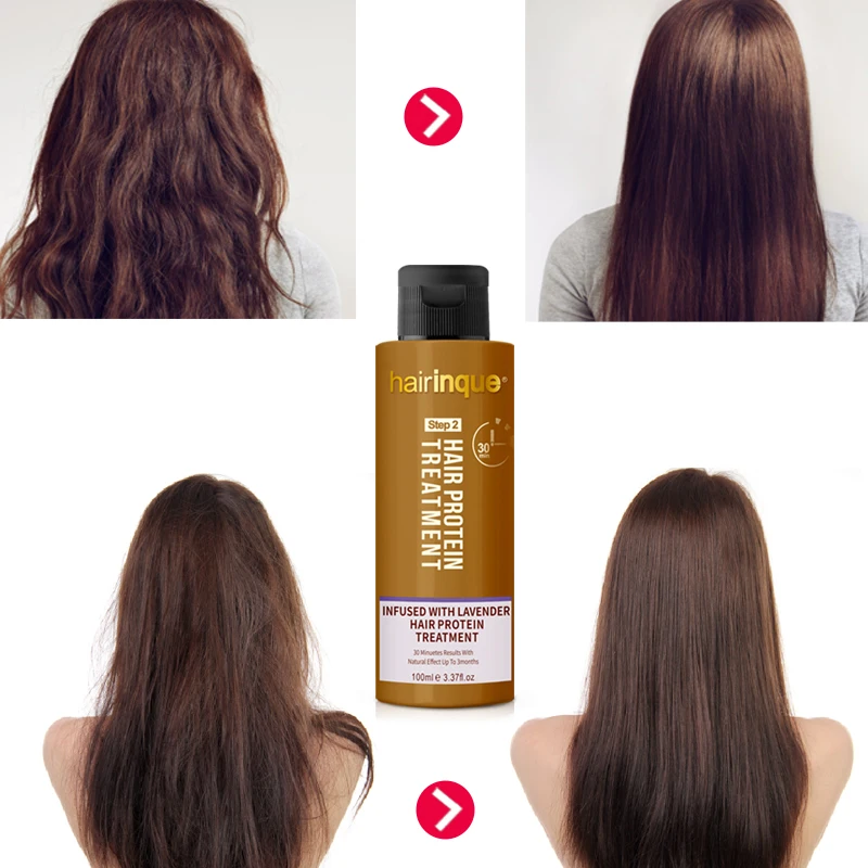 11,11 HAIRINQUE Лаванда Запах 12% Бразильский кератин Лечение волос для выпрямления волос делает волосы гладкими и мягкими