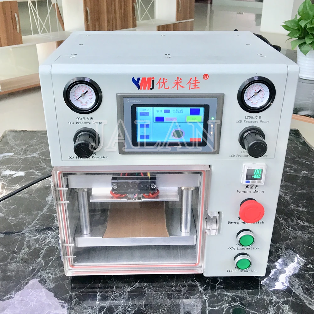 JALAN YMJ мини ламинатор lcd с сенсорным экраном OCA стеклянный ремонтный ламинатор+ 4L вакуумный насос+ базовая форма+ кромка