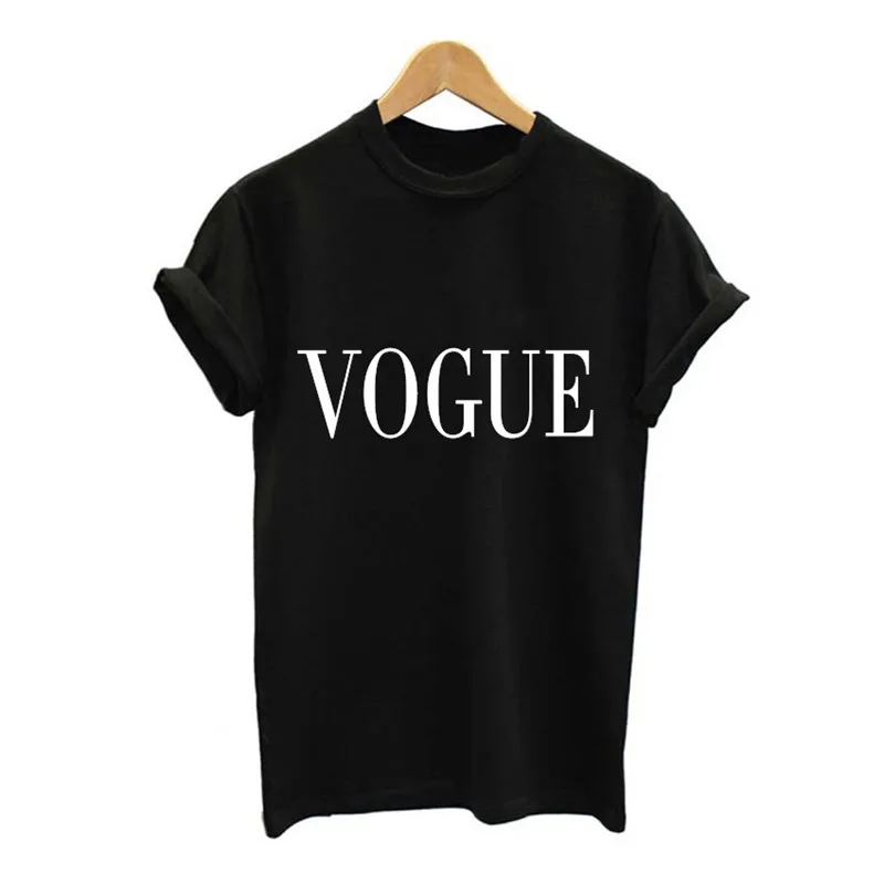 Модная женская футболка vogue повседневные хлопковые супер мягкие футболки |