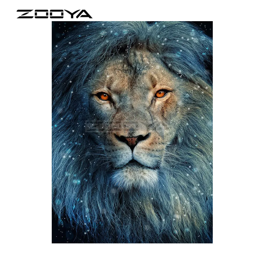 

ZOOYA Diamond Embroidery DIY Diamond Painting Beautiful Lion Head Animal Diamond Painting Cross Stitch Rhinestone Mosaic BK07