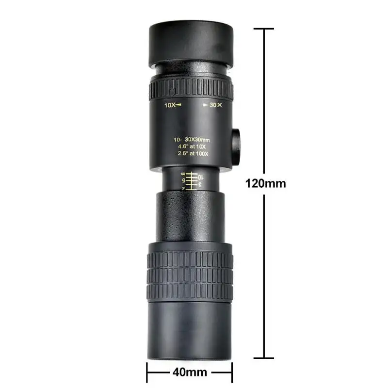 10-30x30 10-30x30 Zoom мини портативный карманный монокулярный телескоп наружный Бинокль Зрительная труба спортивный просмотр для путешествий охота - Цвет: 10-30x30