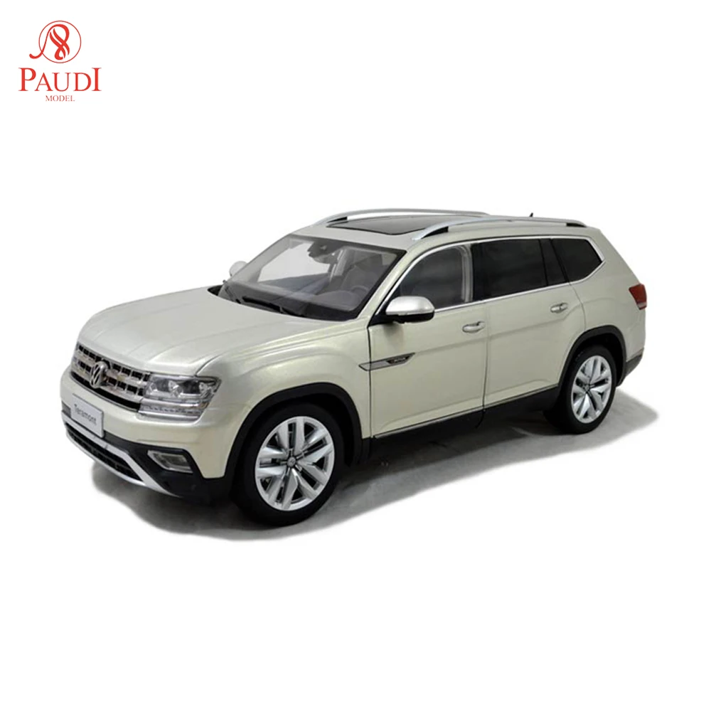 1/18 масштаб VW Altas 2017 Серебряная статическая имитация литая игрушка из